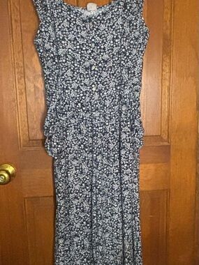 No Boundaries Navy and White Floral romper